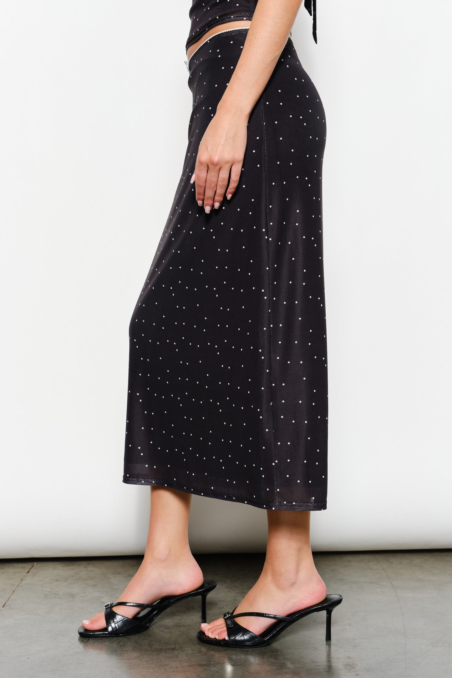 POLKA DOT MESH SKIRT