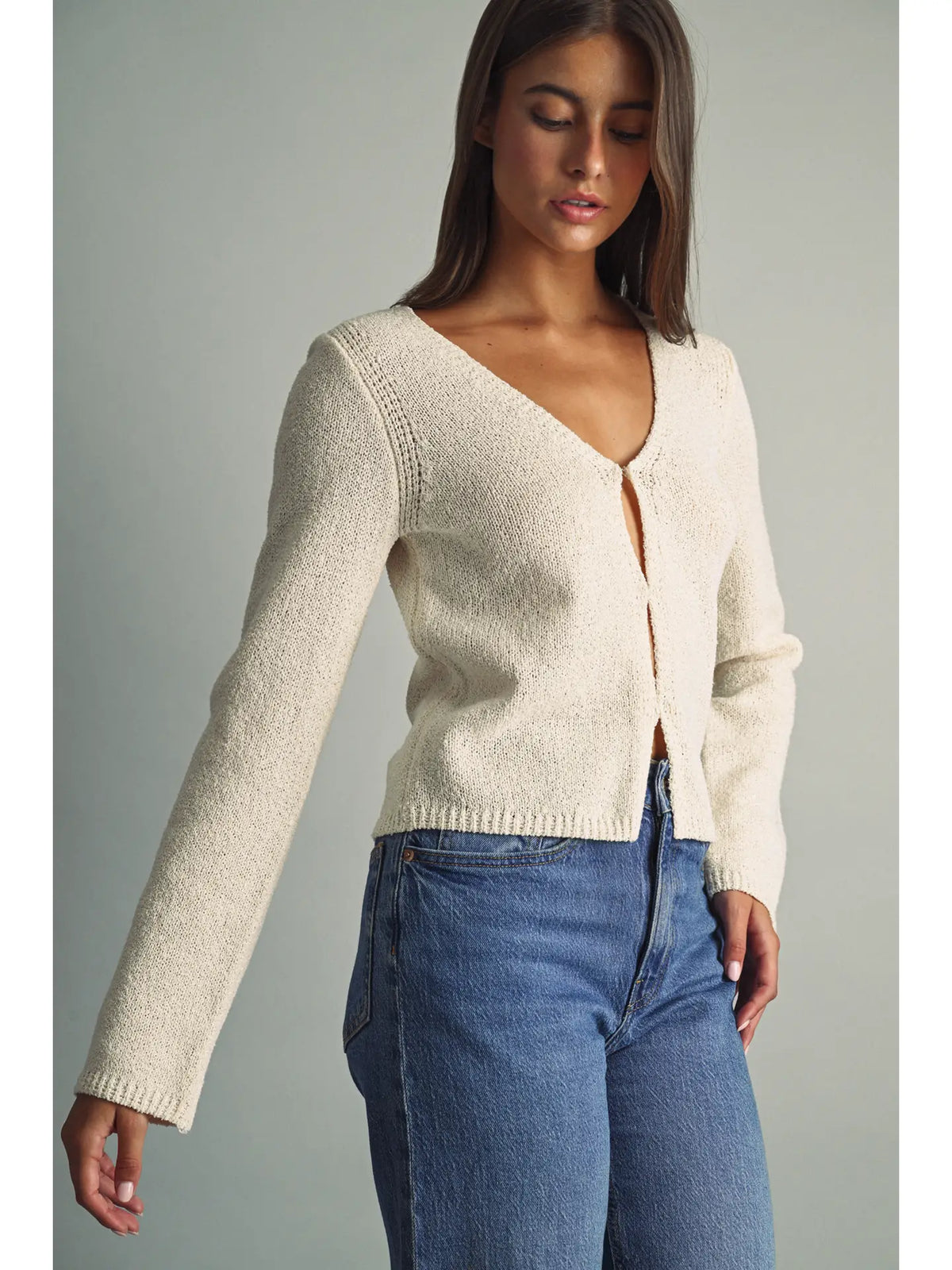 HOOK EYE KNIT CARDY