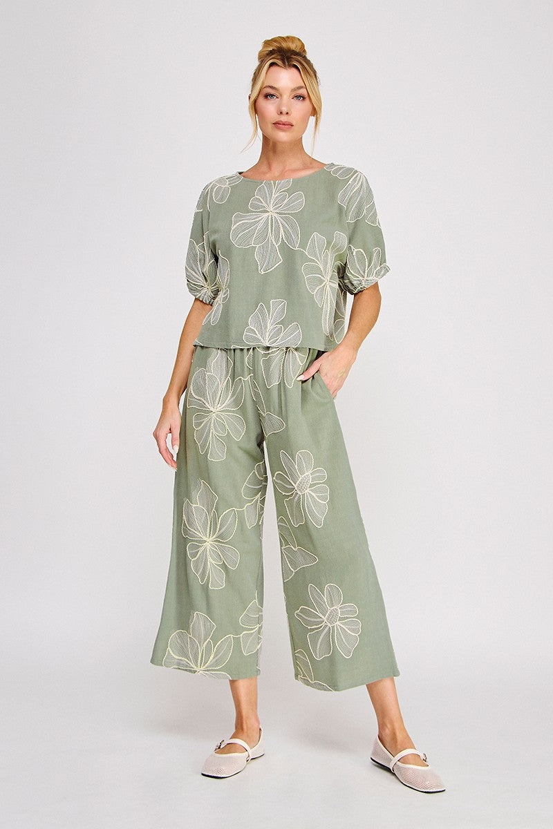 FLORAL EMBROIDERED BLOUSE
