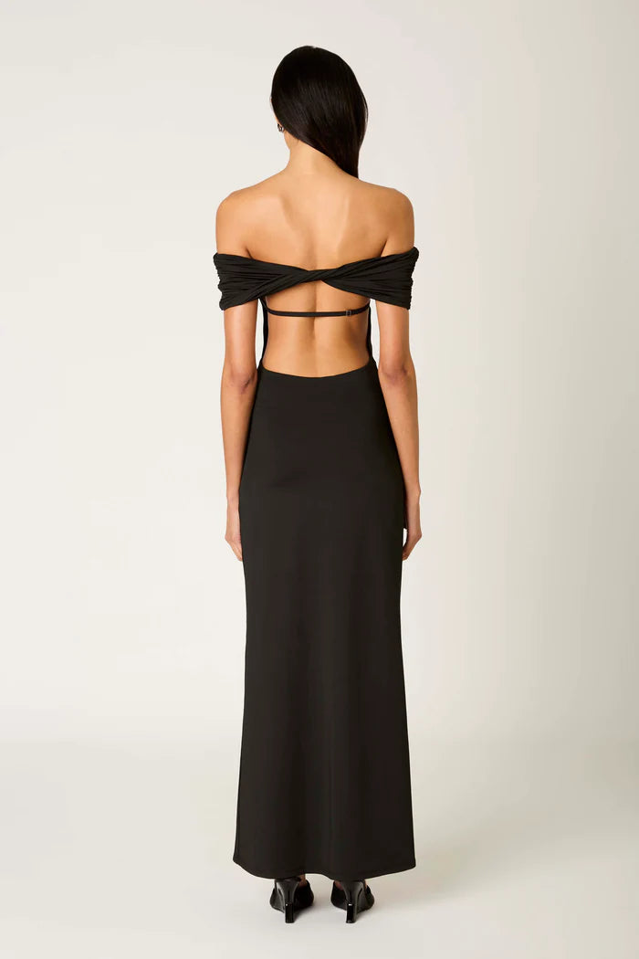 STRAPLESS TWIST BACK DRESS