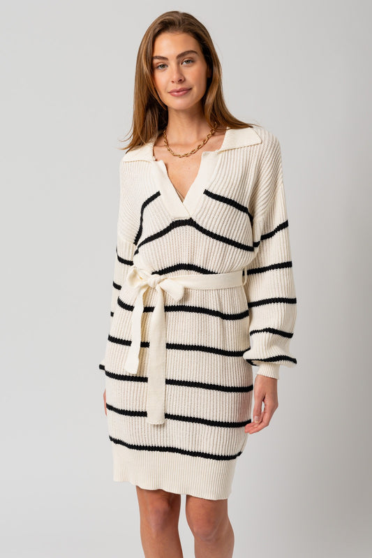 STRIPE SWEATER DRESS