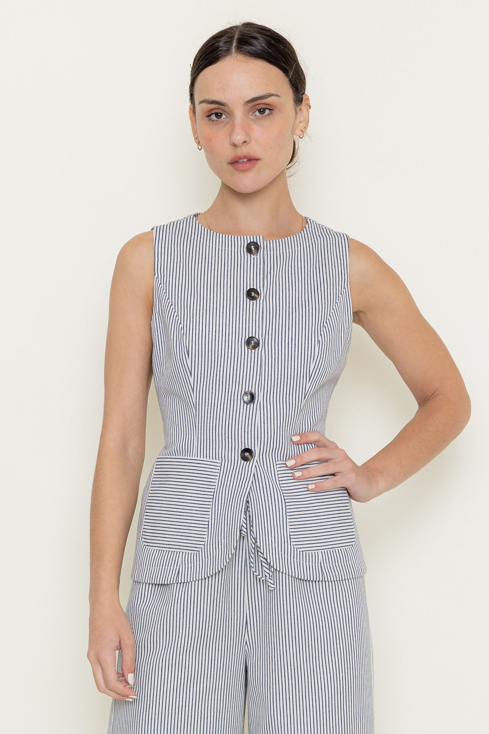 STRIPE VEST TOP