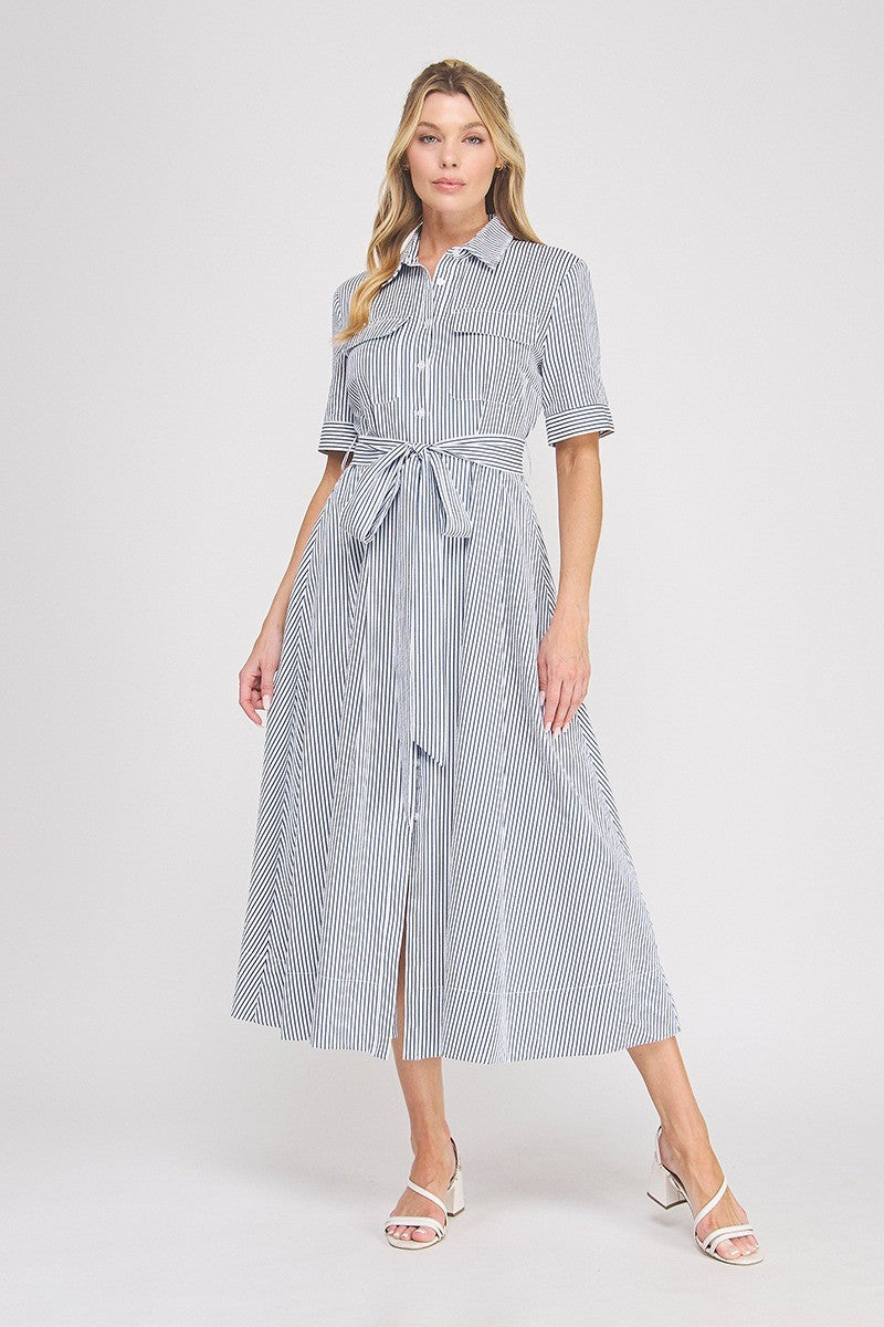 SEERSUCKER MAXI DRESS