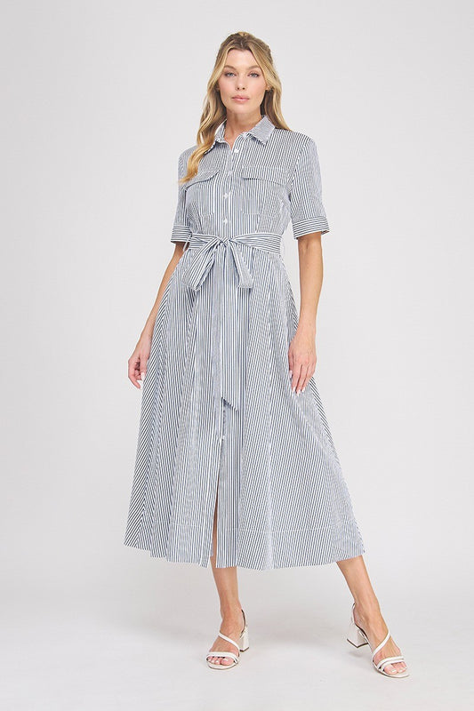 SEERSUCKER MAXI DRESS