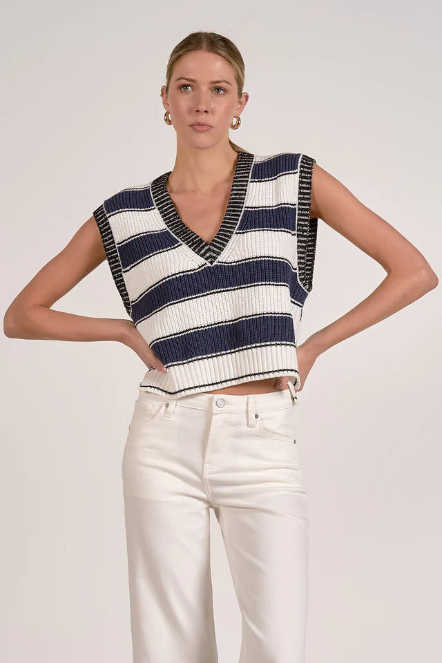 STRIPED SWEATER VEST