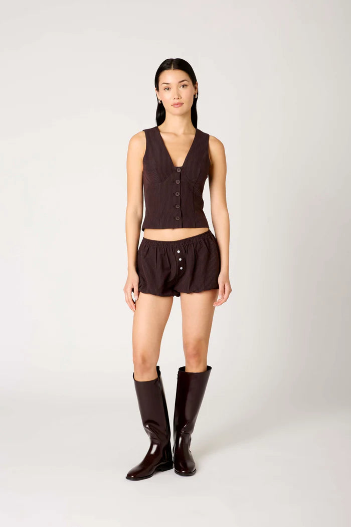 PINSTRIPE CORSET VEST