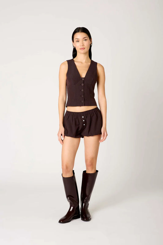 PINSTRIPE CORSET VEST