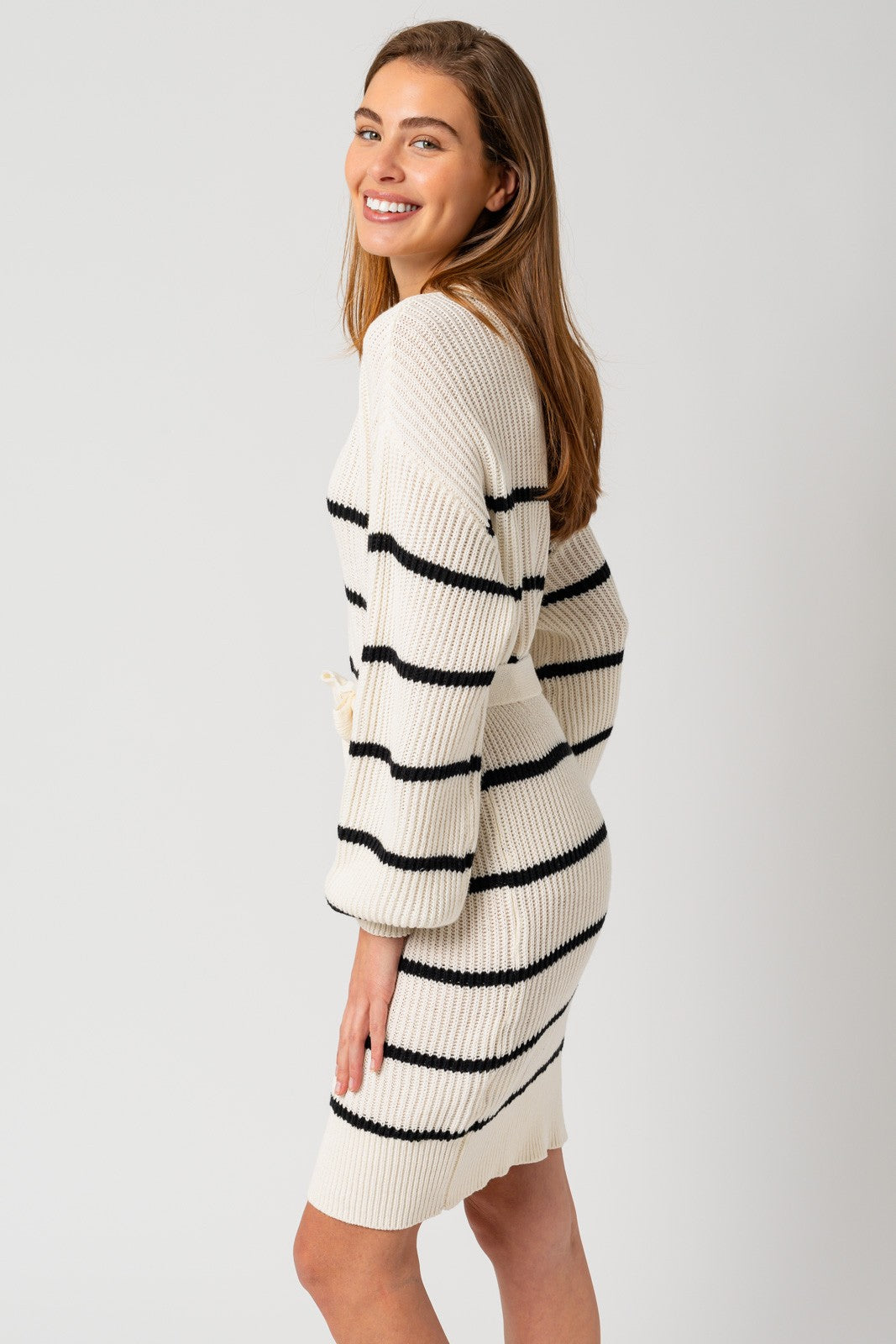 STRIPE SWEATER DRESS