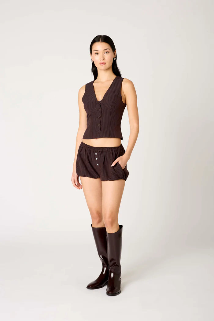 PINSTRIPE CORSET VEST