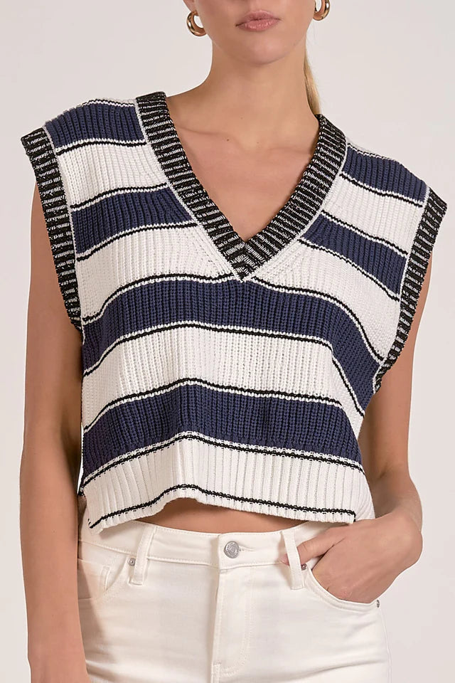 STRIPED SWEATER VEST