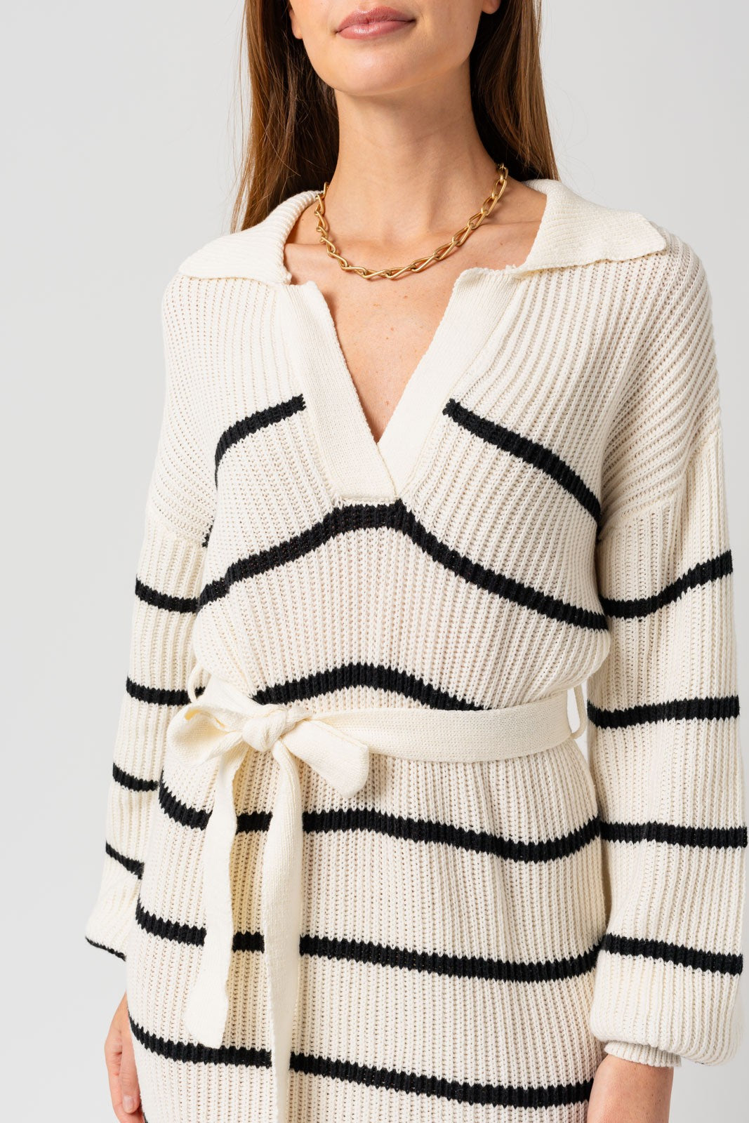 STRIPE SWEATER DRESS