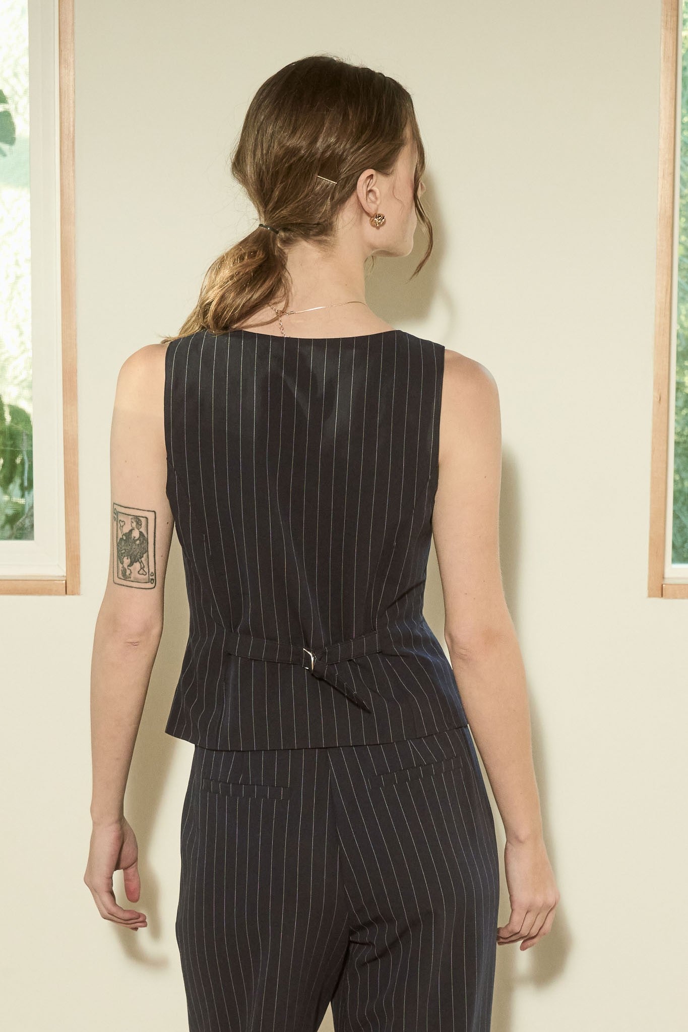 PINSTRIPE VEST TOP