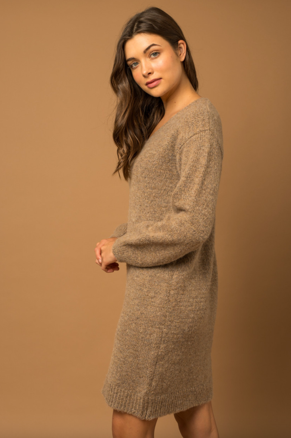 RELAXED FIT SWEATER DRESS