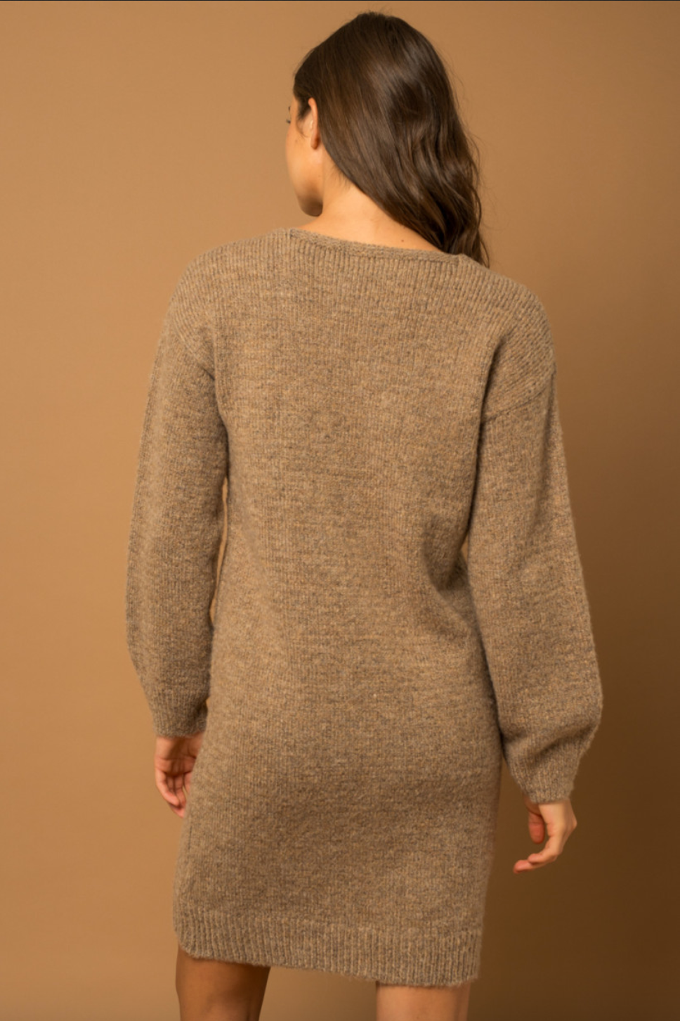 RELAXED FIT SWEATER DRESS