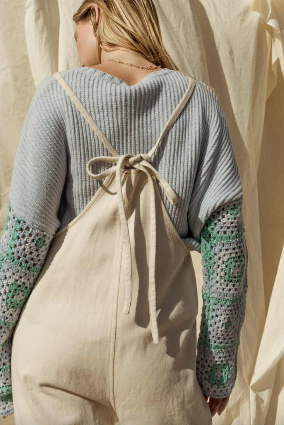 KHAKI DENIM OVERALL