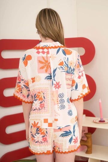 WAVY TRIM COLLARED SHIRT