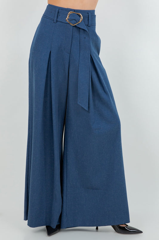 WOVEN PLEAT TROUSERS