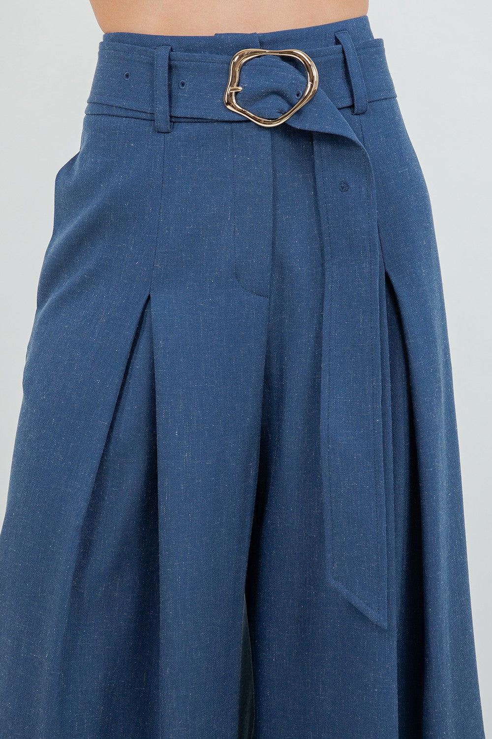 WOVEN PLEAT TROUSERS