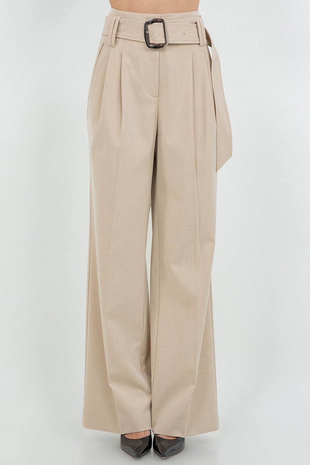 STRAIGHT LEG BELTED TROUSER