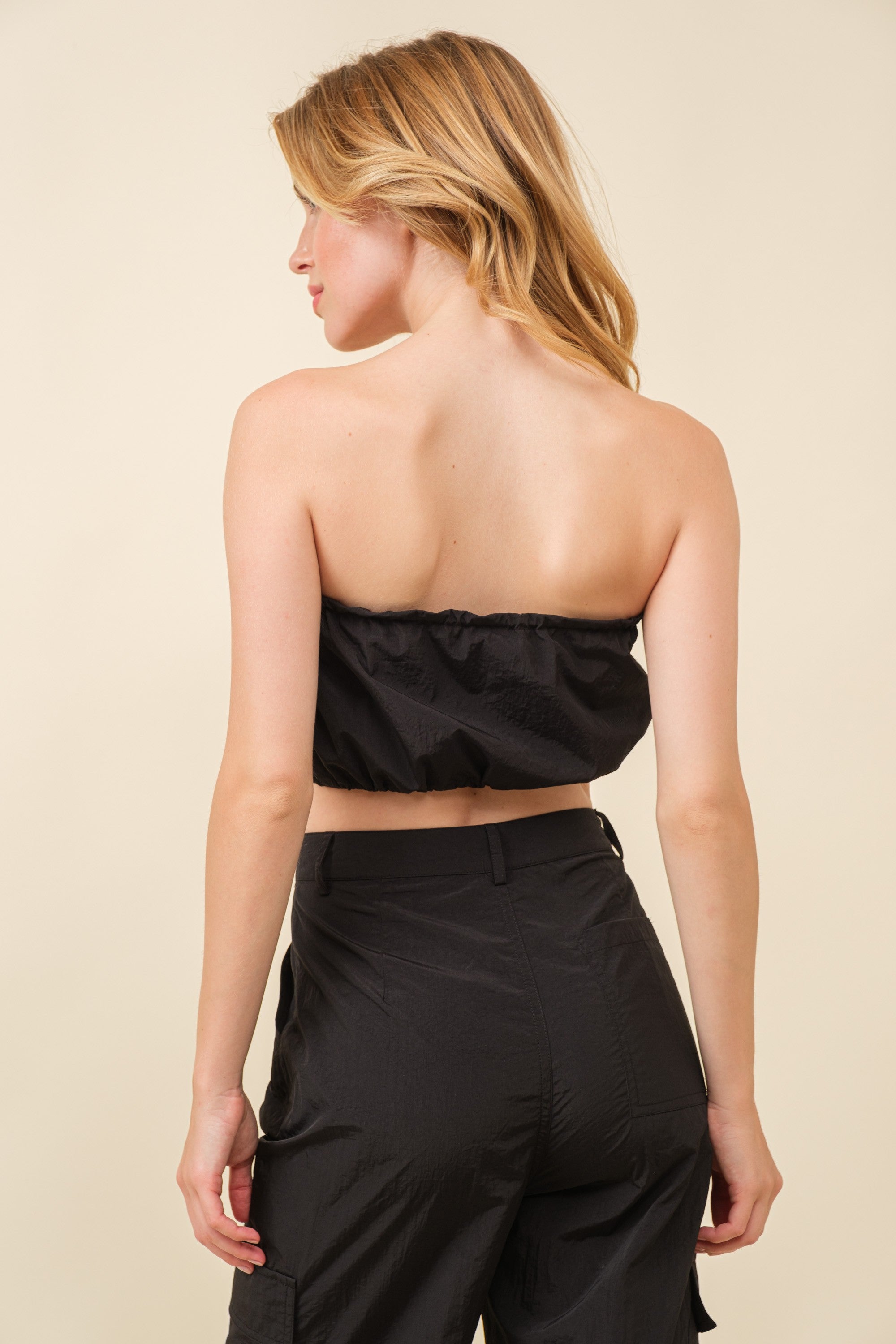 ★LECYTO★ 2Way String Shirring Tube TopPink DRAW STRING TUBE TOP – Tribeca Boutique Chicago