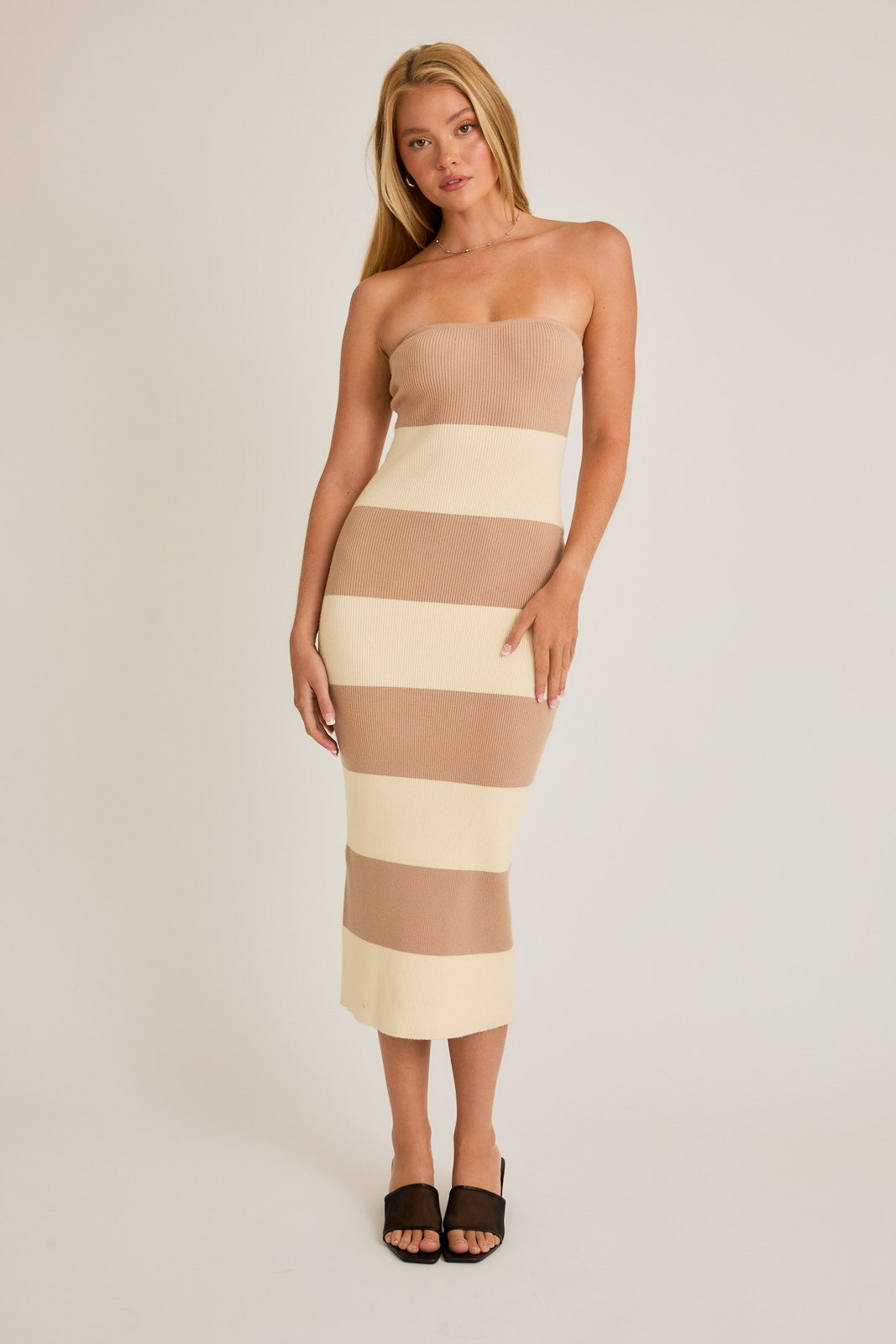 TUBE TOP SWEATER DRESS