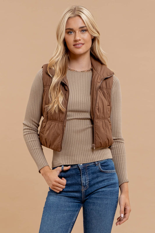 CROPPED PUFFER VEST