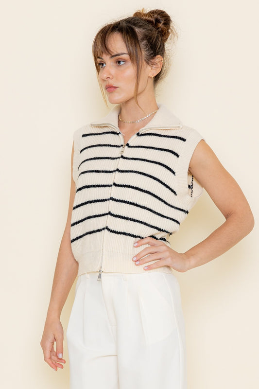 STRIPED SWEATER VEST
