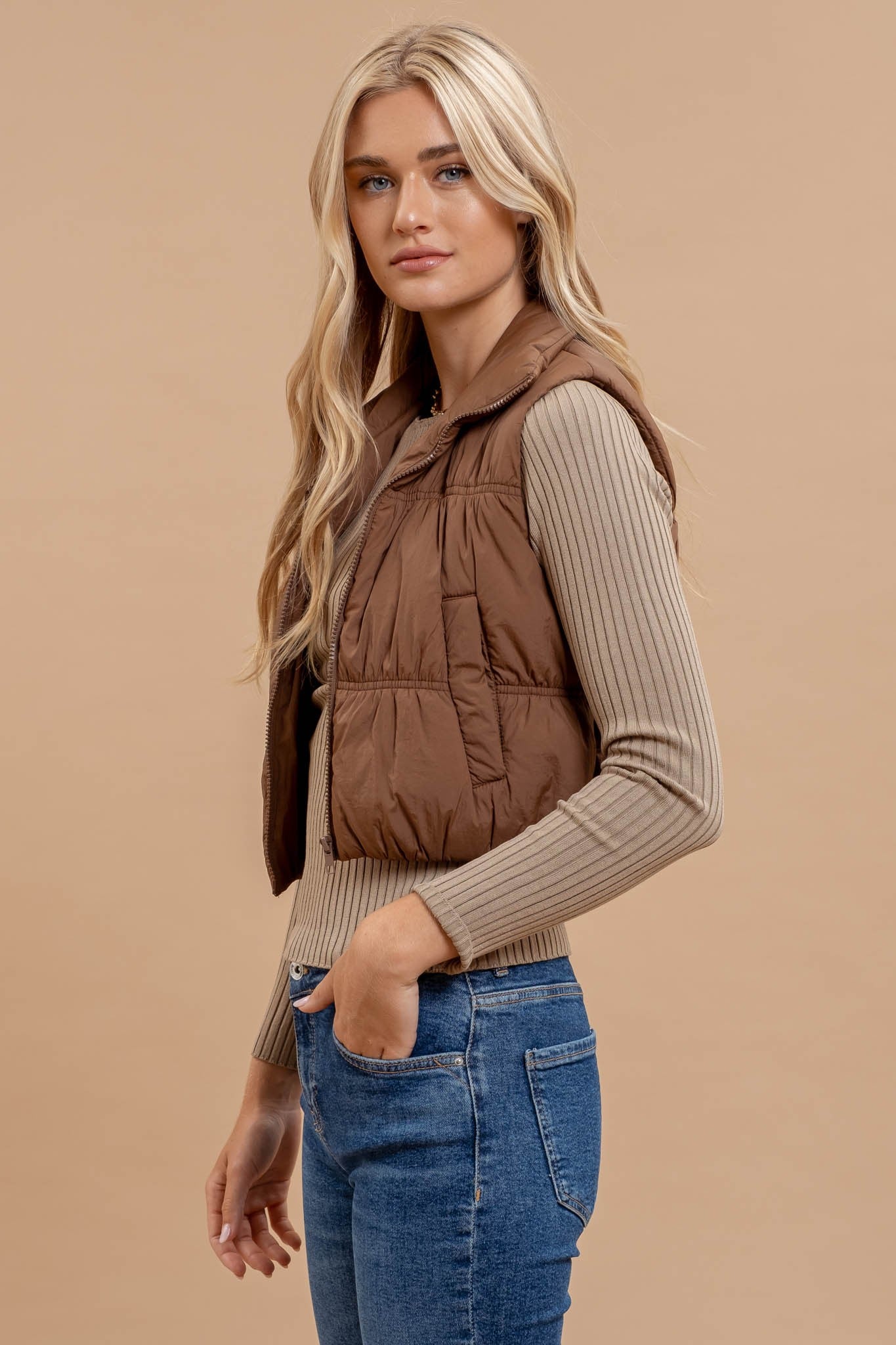 CROPPED PUFFER VEST