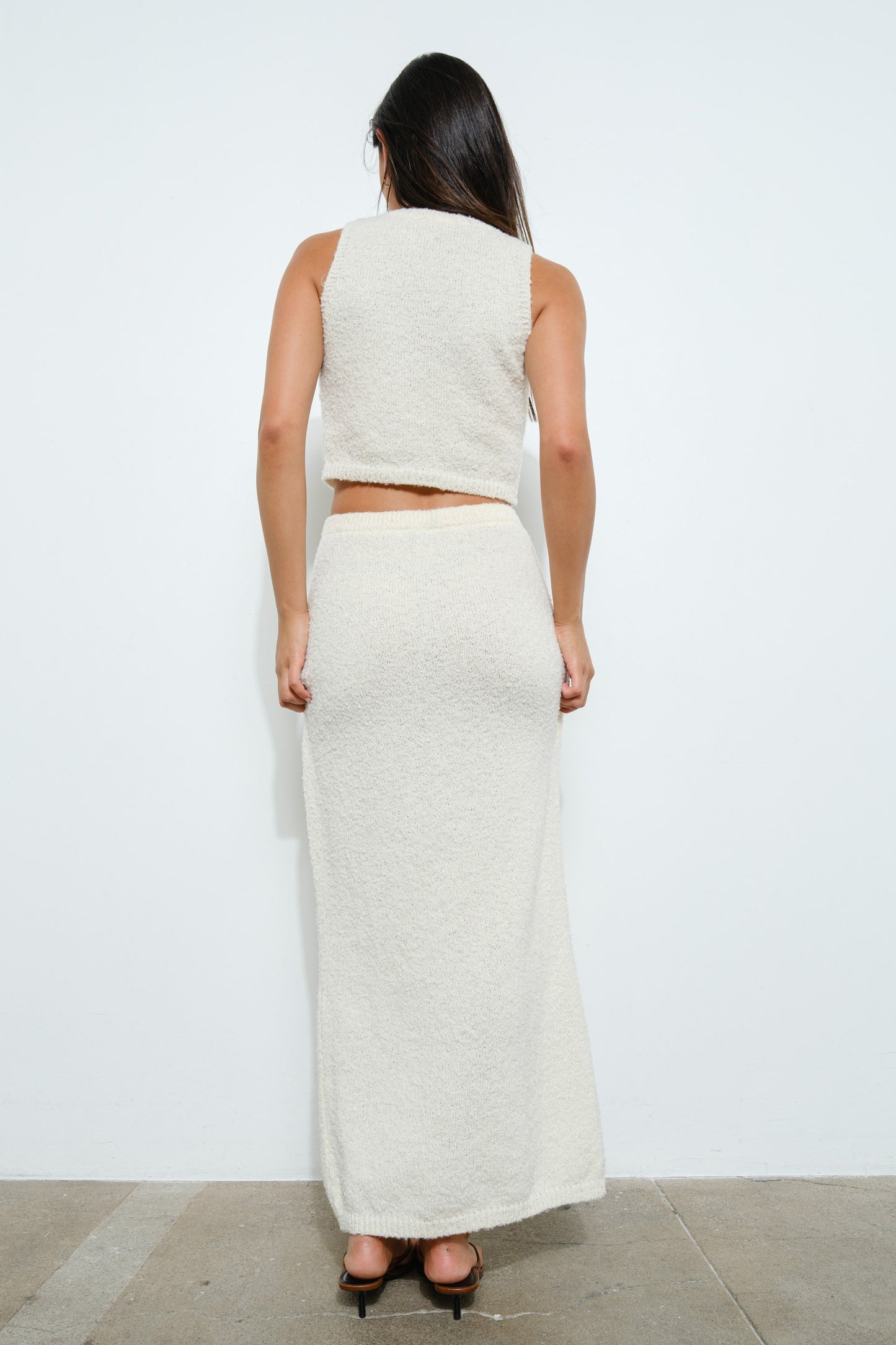 CROPPED KNIT VEST TOP
