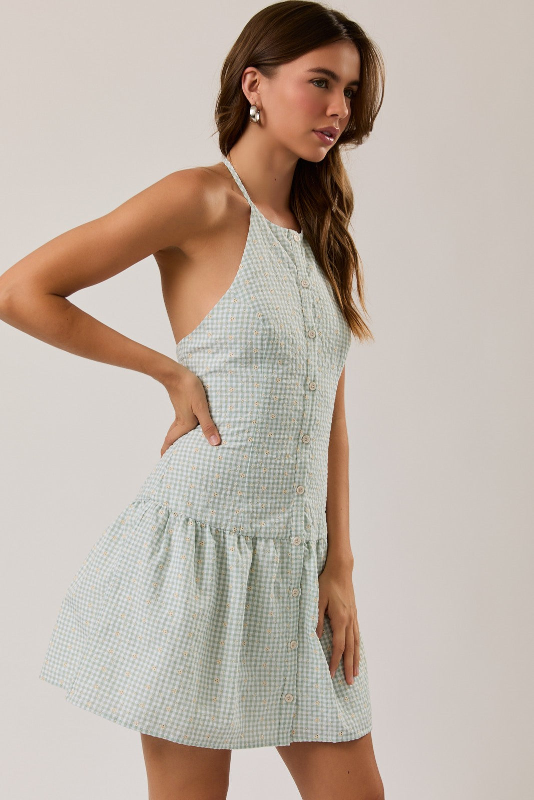 DROP WAIST MINI DRESS