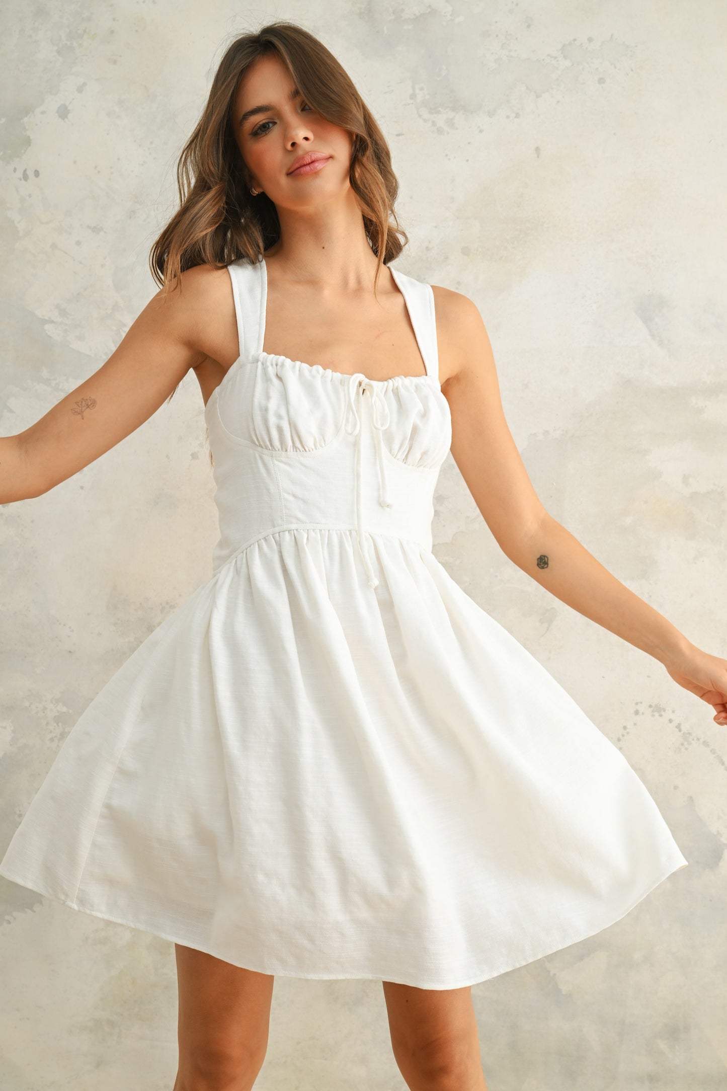 TEXTURED MINI DRESS