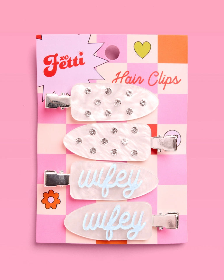 'WIFEY' HAIR CLIPS