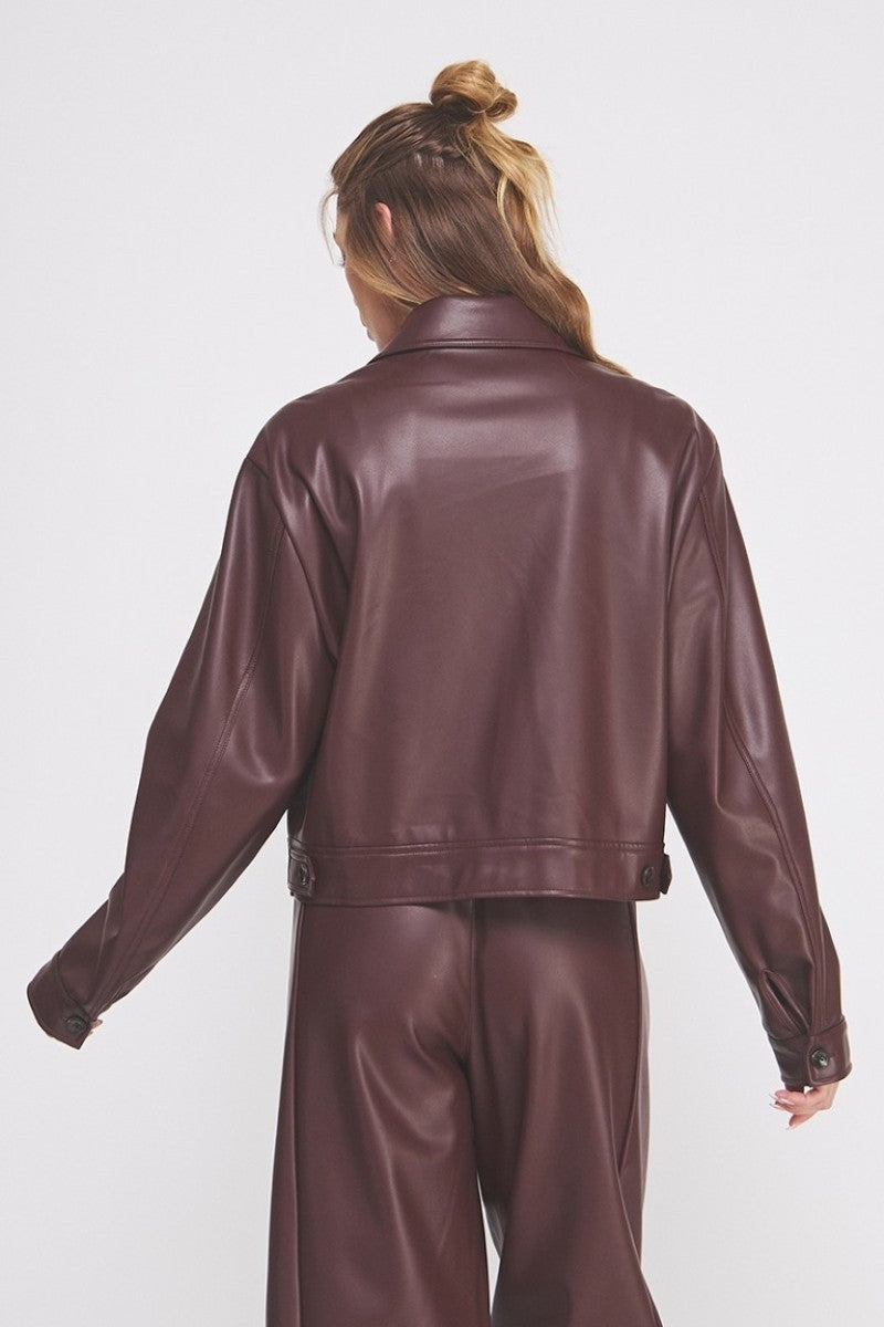SOFT PLEATHER JACKET