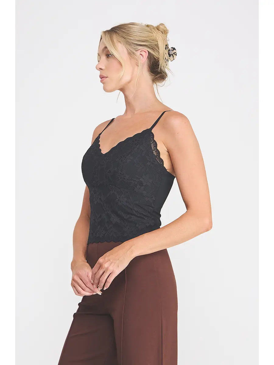 FLORAL LACE BRALETTE O/S