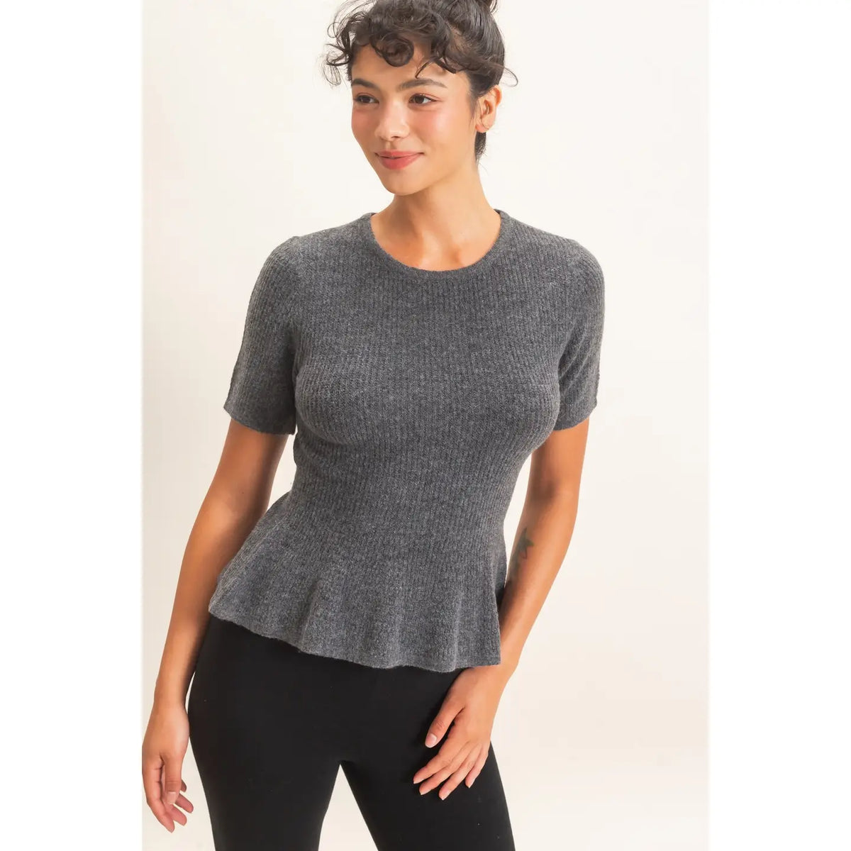 PEPLUM KNIT TOP
