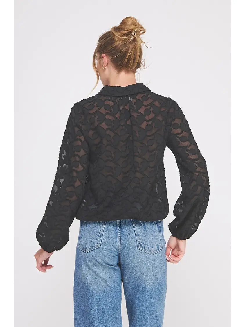 JACQUARD BLOUSE