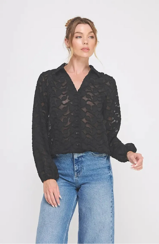 JACQUARD BLOUSE