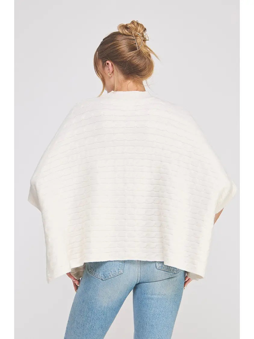 MOCK NECK PONCHO