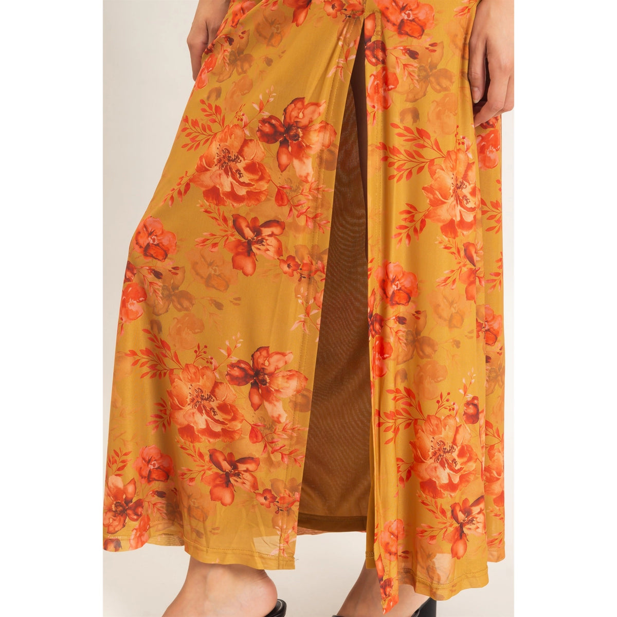 FLORAL PRINT STRAPPY DRESS