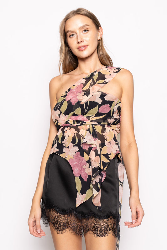 FLOWY SCARF TOP