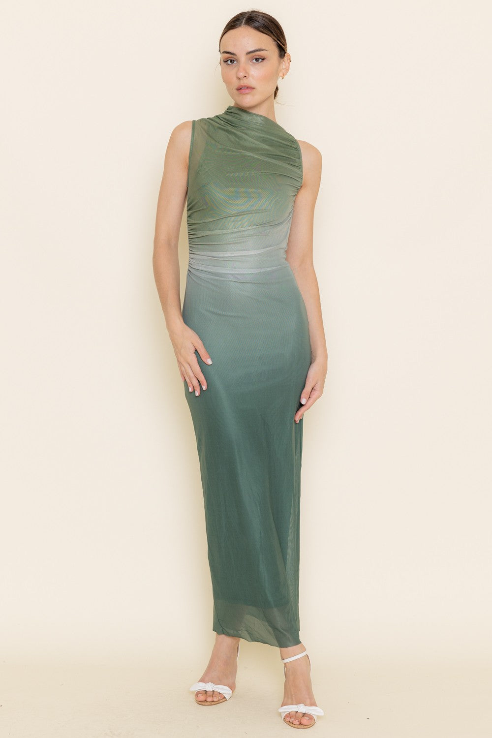 OMBRE MESH MAXI DRESS