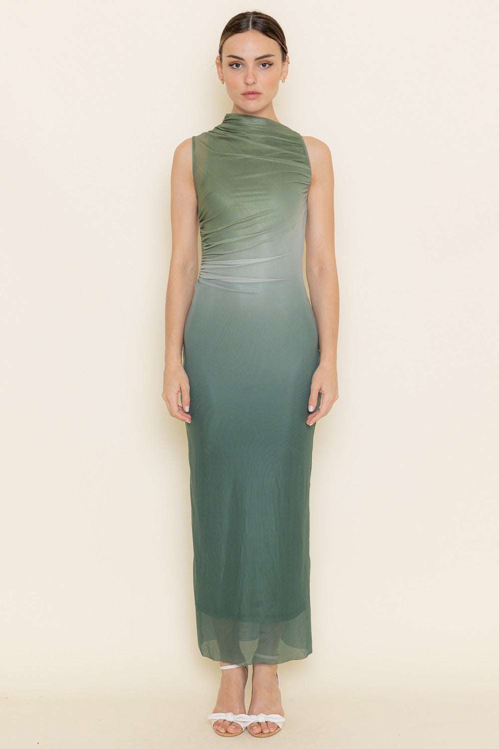 OMBRE MESH MAXI DRESS