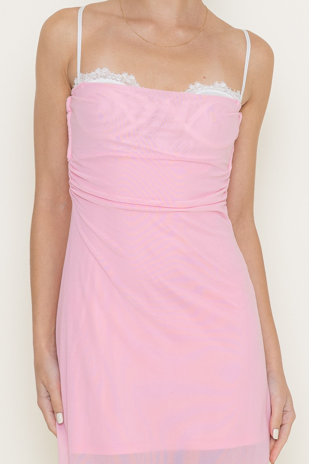 MESH MINI DRESS W/ BRA