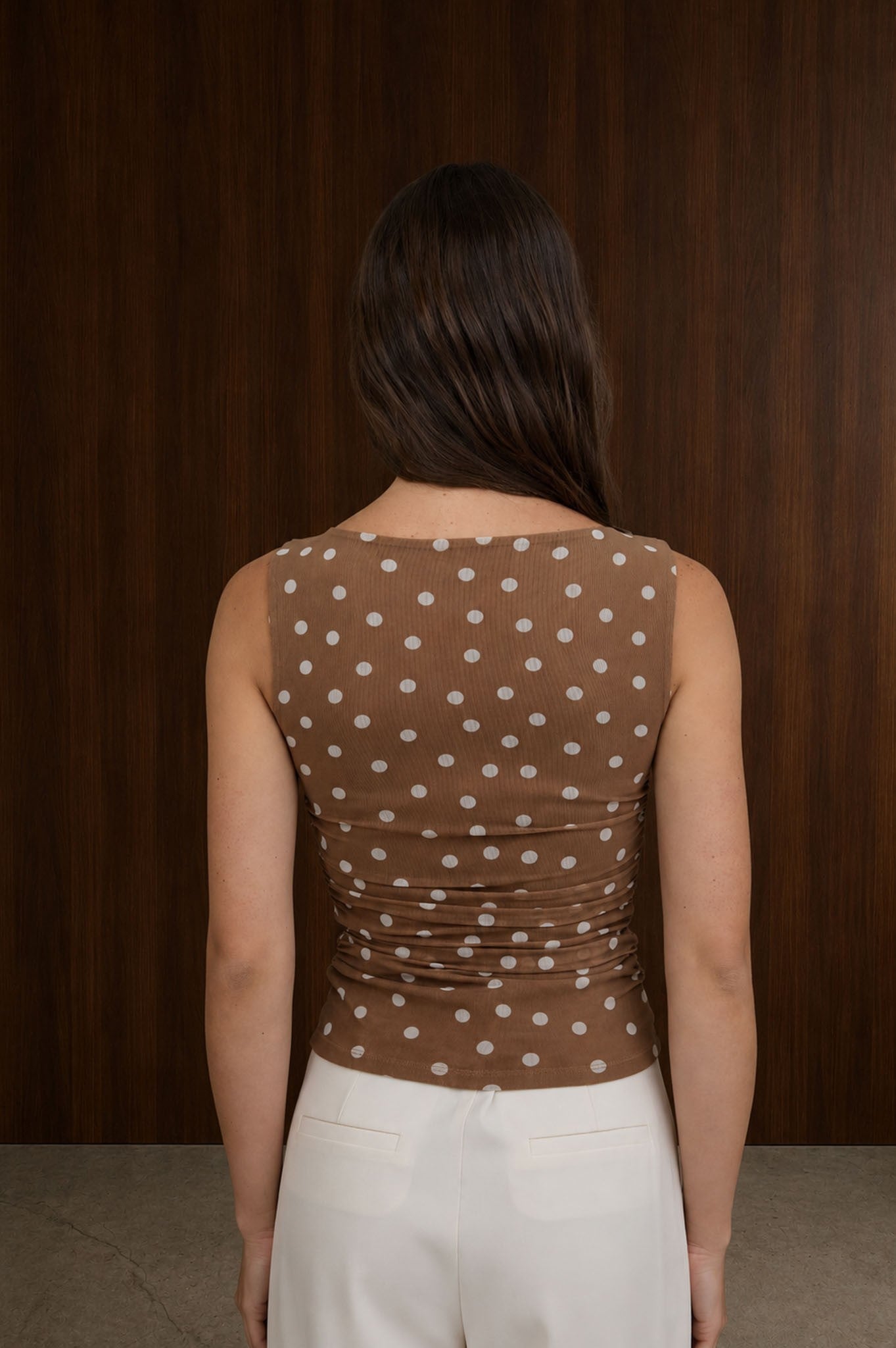 BOAT NECK POLKA DOT TOP