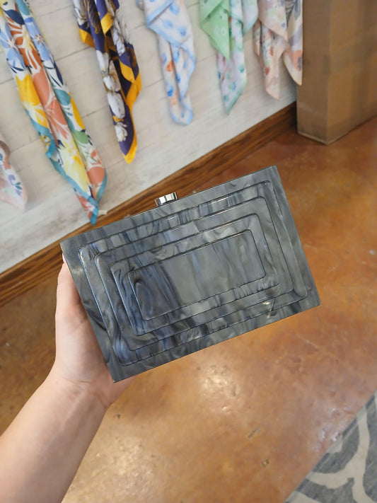 BLACK RECTANGULAR PURSE