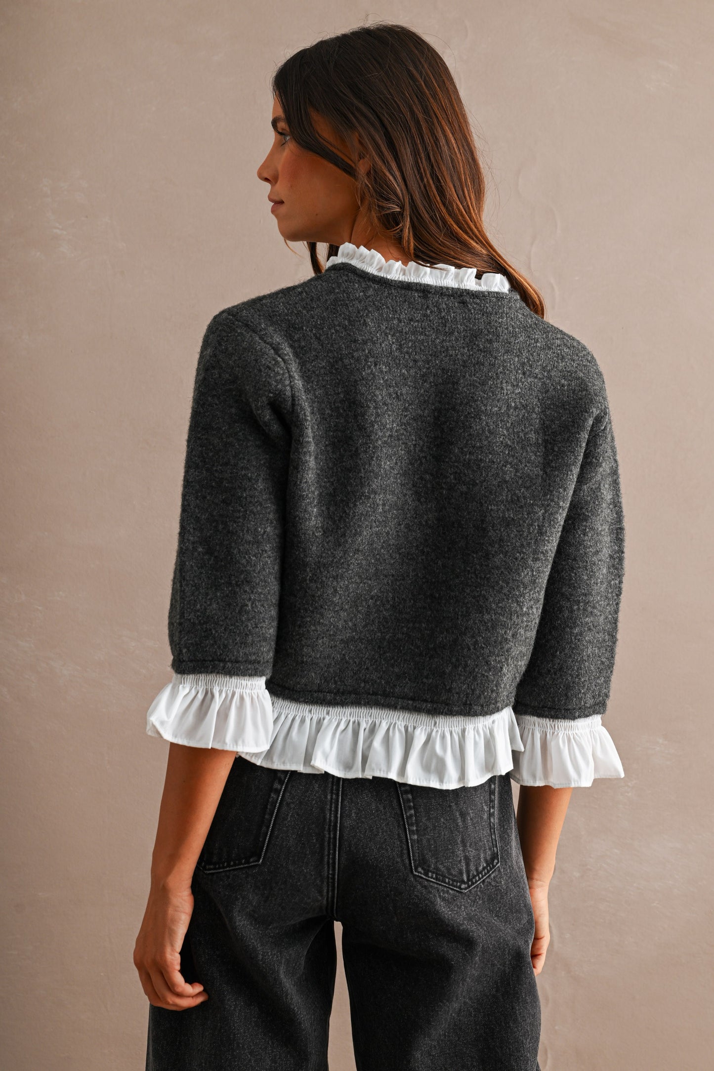POPLIN KNIT CARDY