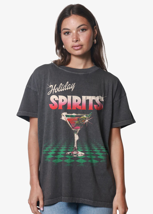 HOLIDAY SPIRITS GRAPHIC TEE