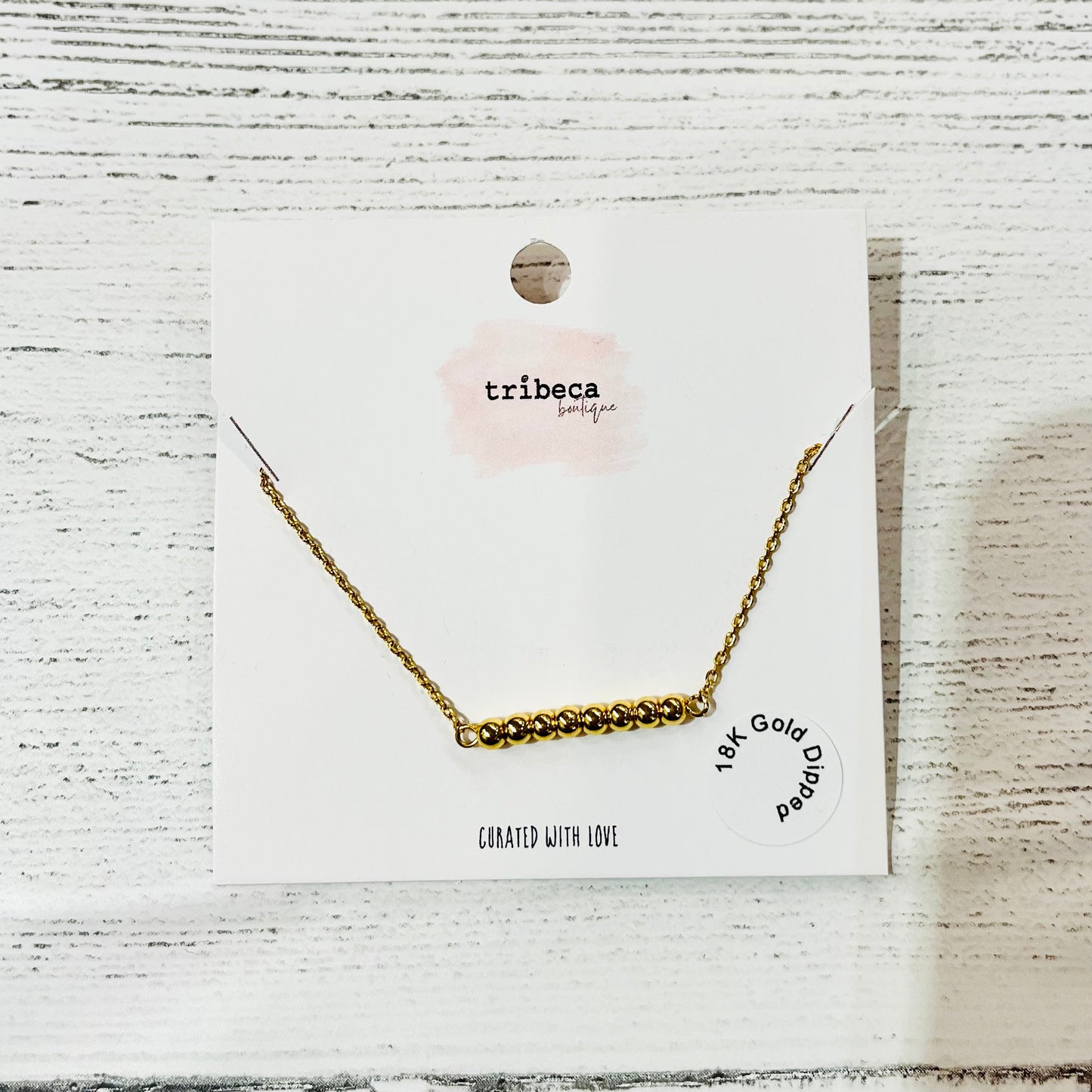BEADED LINE NECKLACE